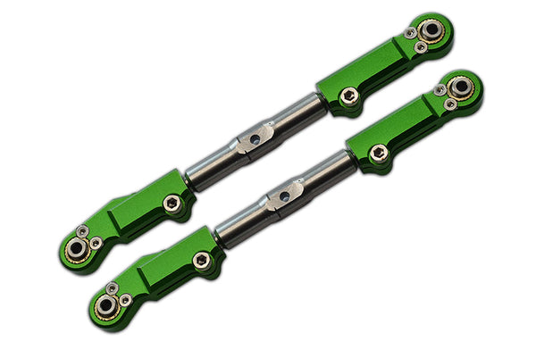 Traxxas 1/8 4WD Sledge Monster Truck 95076-4 Aluminum+Stainless Steel Rear Upper Arm Tie Rod - 2Pc Set Green