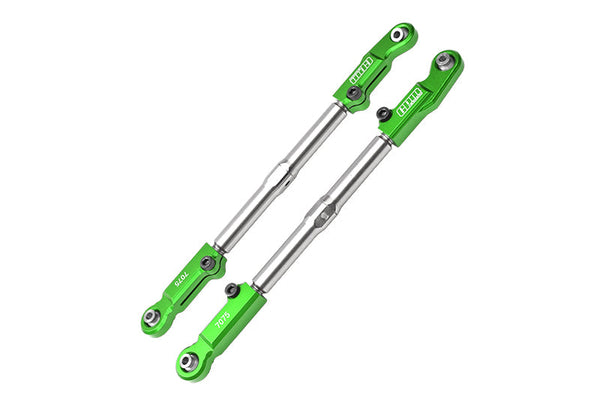 Aluminum 7075-T6 + Stainless Steel Rear Camber Links For Traxxas 1/8 4WD Sledge Monster Truck 95076-4 Upgrades - Green