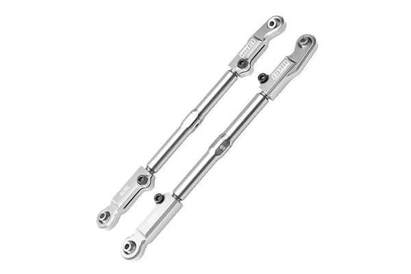 Aluminum 7075-T6 + Stainless Steel Rear Camber Links For Traxxas 1/8 4WD Sledge Monster Truck 95076-4 Upgrades - Silver