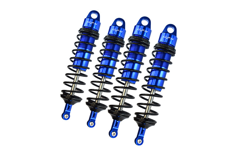 Aluminum 6061-T6 Front And Rear Adjustable Spring Dampers With 6mm Shaft For Traxxas 1/8 4WD Sledge Monster Truck 95076-4 Upgrades - Blue