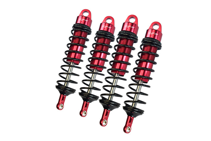 Aluminum 6061-T6 Front And Rear Adjustable Spring Dampers With 6mm Shaft For Traxxas 1/8 4WD Sledge Monster Truck 95076-4 Upgrades - Red