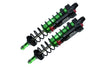 Aluminum 6061-T6 Front L-Shape Emulation Piggy Back (Built-In Piston Spring) Adjustable Spring Dampers 128mm For Traxxas 1/8 4WD Sledge Monster Truck 95076-4 - 2Pc Set Green