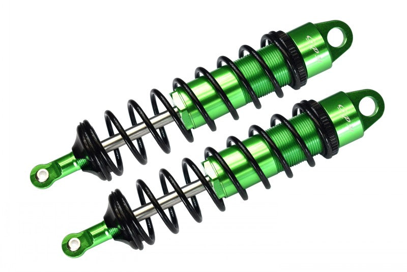 Aluminum 6061-T6 Rear Adjustable Spring Dampers 143mm With 6mm Shaft For Traxxas 1/8 4WD Sledge Monster Truck 95076-4 - 2Pc Set Green