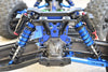 Aluminum 6061-T6 Rear L-Shape Emulation Piggy Back (Built-In Piston Spring) Adjustable Spring Dampers 143mm For Traxxas 1/8 4WD Sledge Monster Truck 95076-4 - 2Pc Set Blue