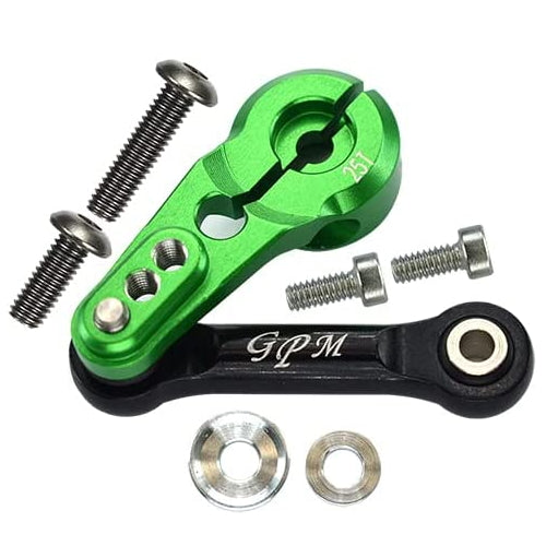 Aluminum 6061-T6 Tie Rod + 25T Servo Horn For Traxxas 1/8 4WD Sledge Monster Truck 95076-4 - 8Pc Set Green