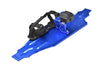 Aluminum 7075-T6 Chassis Plate With Servo Mount + Battery Compartment + Motor Base For Traxxas 1/8 4WD Sledge Monster Truck 95076-4 Upgrades - Blue