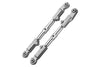 Aluminum 7075-T6+Stainless Steel Adjustable Front Steering Tie Rod For Traxxas 1/8 4WD Sledge Monster Truck 95076-4 - Silver