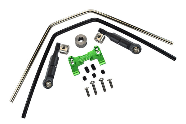 Aluminum Front Or Rear Sway Bar Mount With Linkage And Wire For Traxxas 1/8 4WD Sledge Monster Truck 95076-4 - 15Pc Set Green
