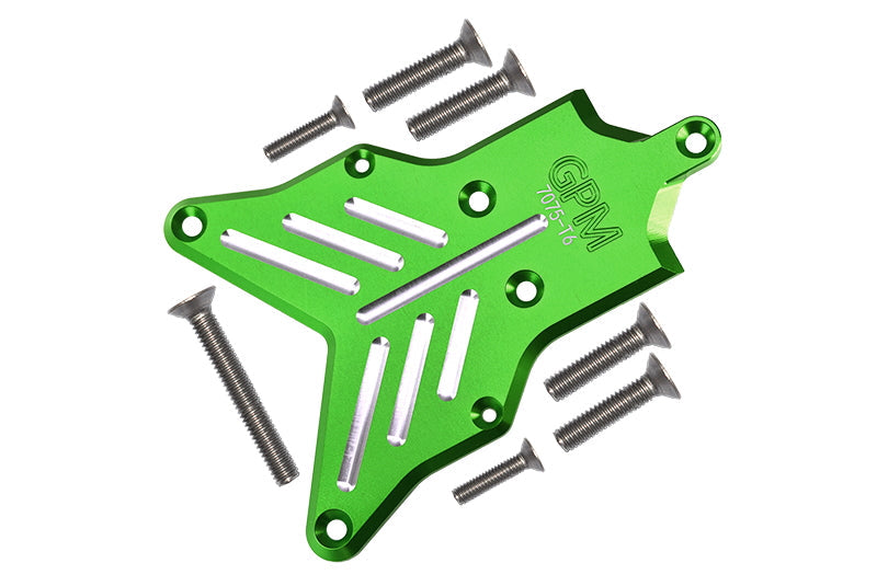 Traxxas 1/8 4WD Sledge Monster Truck 95076-4 Aluminum 7075-T6 Rear Chassis Protection Plate - 8Pc Set Green