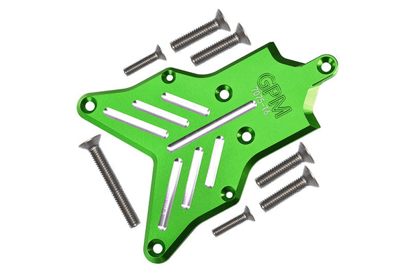 Traxxas 1/8 4WD Sledge Monster Truck 95076-4 Aluminum 7075-T6 Rear Chassis Protection Plate - 8Pc Set Green