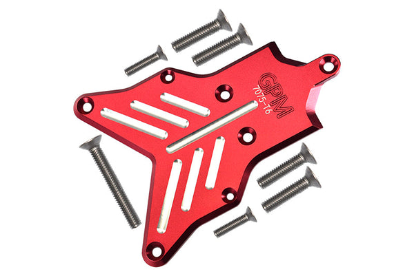 Traxxas 1/8 4WD Sledge Monster Truck 95076-4 Aluminum 7075-T6 Rear Chassis Protection Plate - 8Pc Set Red