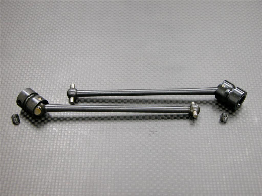 Team Losi LST2 Steel Main Shaft (100mm CVD Design) With Screws - 1Pr Set Black