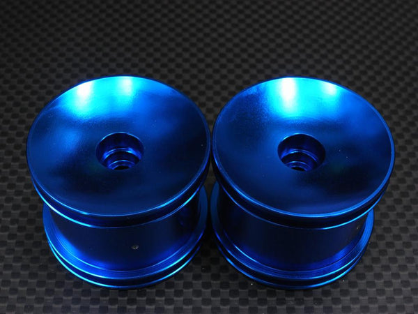 Team Losi Mini-T Aluminum Front Losi Sinkage Dish Surface Rims - 1Pr Blue