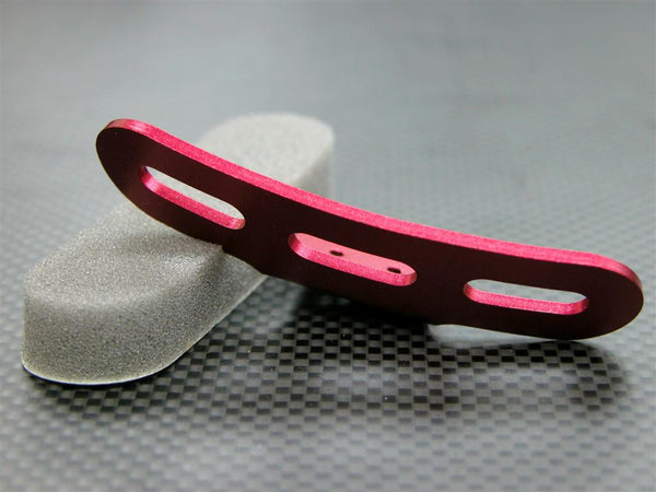 Team Losi Mini-T Aluminum Front Bumper (80mm Wide) Large Size - 1Pc Red