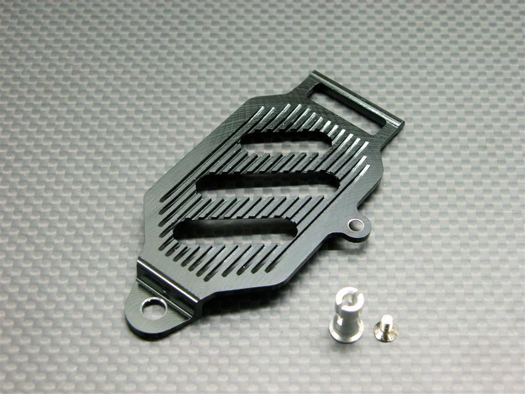 Team Losi Mini-T Aluminum Battery Holder Down Strap With Antenna Mount - 1Pc Black