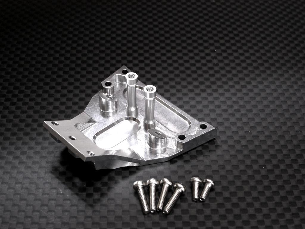 Team Losi Mini-T Aluminum Front Lower Brace For Steering - 1Pc Set Silver