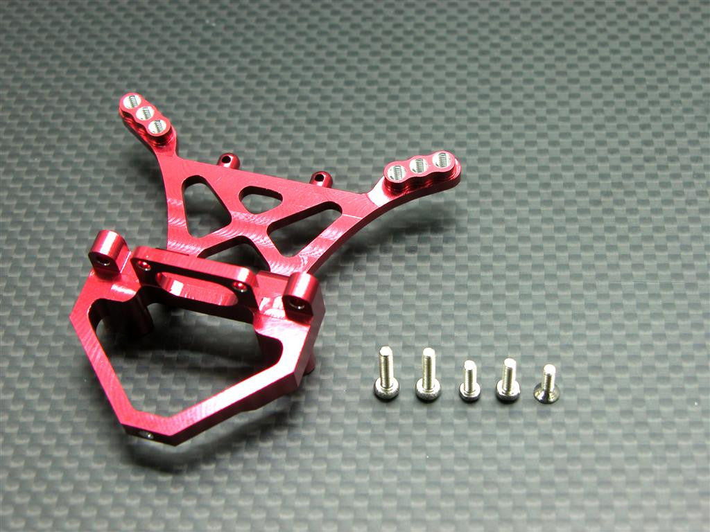 Team Losi Mini-T Aluminum Rear Damper Mount - 1Set Red