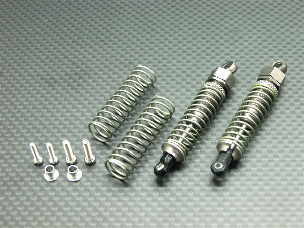 Team Losi Mini-T Aluminum Front Adjustable Spring Damper (55mm) - 1Pr Gray Silver