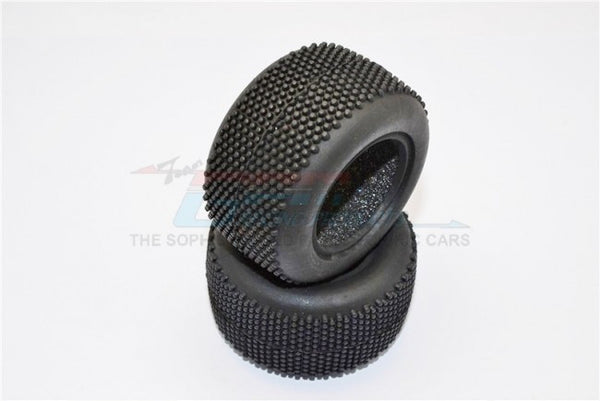 Team Losi Mini-T Front/Rear Rubber Radial Tires With Insert (40 Deg) - 1Pr Original Color