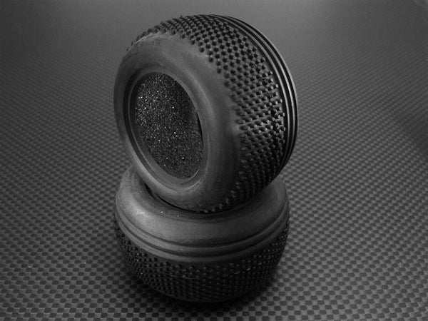 Team Losi Mini-T F/R Rubber Radial Tire With Insert (30Deg) - 1Pr