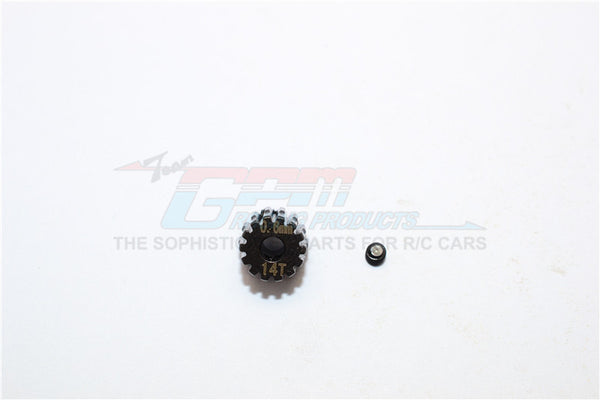 Steel#45 Motor Gear 14T - 1 Set Black