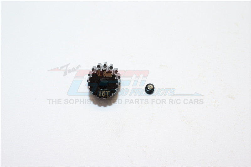 Steel#45 Motor Gear 15T - 1 Set Black