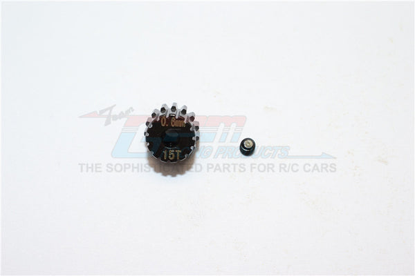 Steel#45 Motor Gear 15T - 1 Set Black