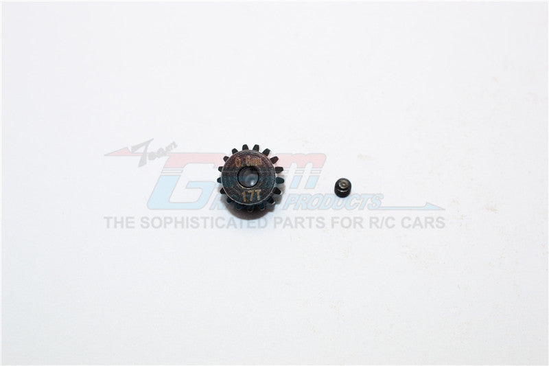 Steel#45 Motor Gear 17T - 1 Set Black