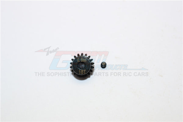 Steel#45 Motor Gear 18T - 1 Set Black