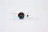 Steel#45 Motor Gear 18T - 1 Set Black