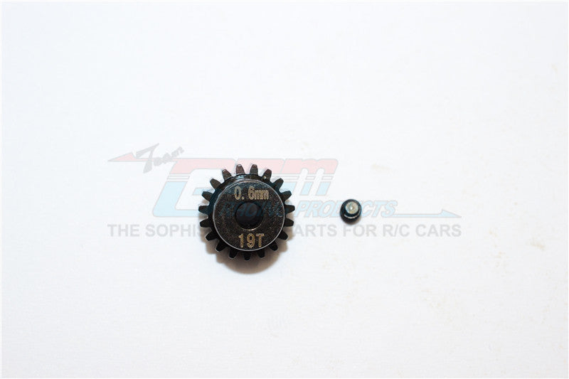 Steel#45 Motor Gear 19T - 1 Set Black