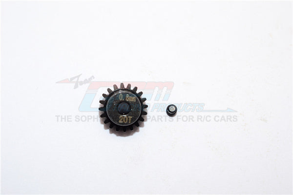 Steel#45 Motor Gear 20T - 1 Set Black