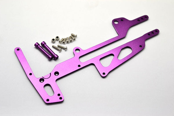 HPI Super Nitro RS4 Aluminum Radio Plate With Posts - 1 Set Purple