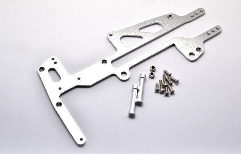 HPI Super Nitro RS4 Aluminum Radio Plate With Posts - 1 Set Silver