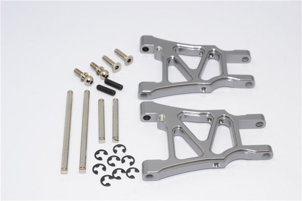 HPI Sprint 2 Aluminum Rear Arm With Screws & Pins & E-Clips - 1Pr Set Gray Silver