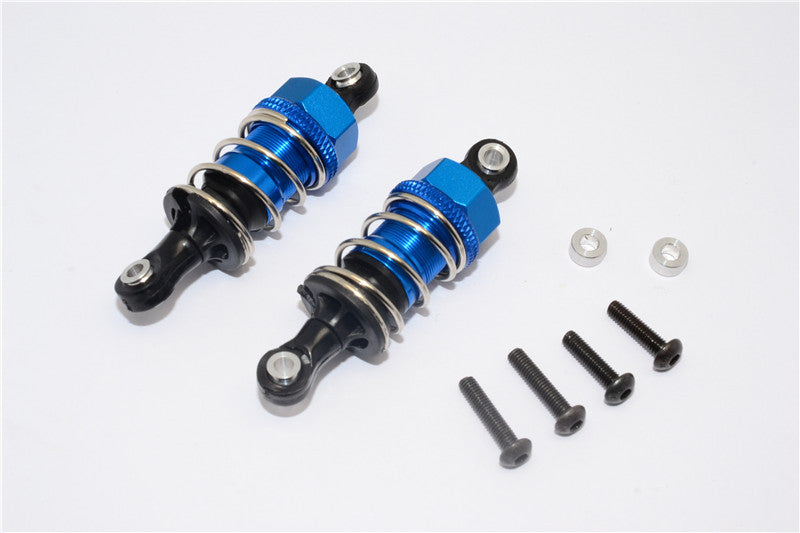 HPI Sport 3 Flux Aluminum Front/Rear Adjustable Shocks (50mm) With Plastic Ball Top - 1Pr Set Blue