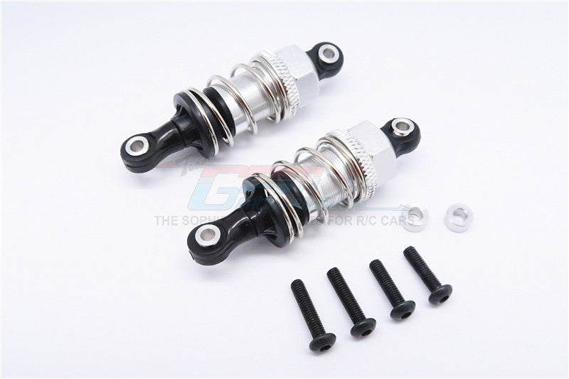 HPI Sport 3 Flux Aluminum Front/Rear Adjustable Shocks (50mm) With Plastic Ball Top - 1Pr Set Silver