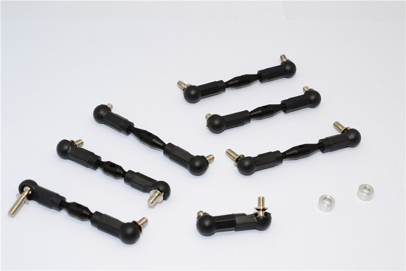 HPI Sport 3 Flux Aluminum Completed Tie Rod - 7Pcs Black