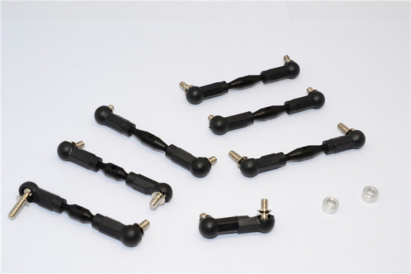 HPI Sport 3 Flux Aluminum Completed Tie Rod - 7Pcs Black