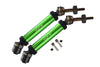 Traxxas Rustler 4X4 VXL (67076-4) / Hoss 4X4 VXL (90076-4) Harden Steel #45 Rear Axle CVD Drive Shaft With Alloy Body - 1 Pair Set Green