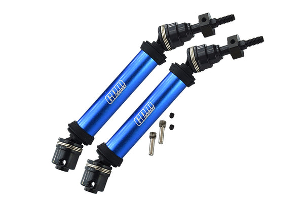 Traxxas Rustler 4X4 VXL (67076-4) / Hoss 4X4 VXL (90076-4) Harden Steel #45 Front Axle CVD Drive Shaft With Alloy Body - 1 Pair Set Blue