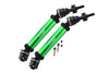 Traxxas Rustler 4X4 VXL (67076-4) / Hoss 4X4 VXL (90076-4) Harden Steel #45 Front Axle CVD Drive Shaft With Alloy Body - 1 Pair Set Green