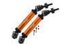 Traxxas Rustler 4X4 VXL (67076-4) / Hoss 4X4 VXL (90076-4) Harden Steel #45 Front Axle CVD Drive Shaft With Alloy Body - 1 Pair Set Orange