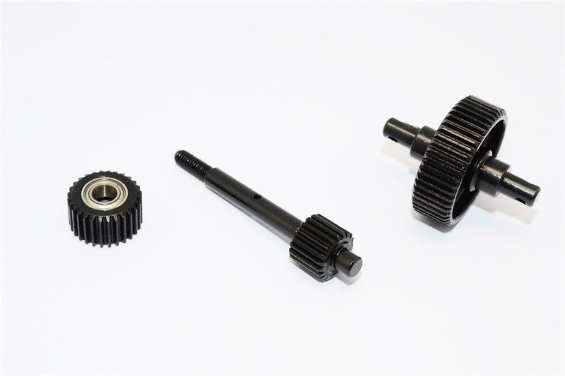 Axial SCX10 Steel #45 Center Drive Gears With Bearings (5X10X4Mm-2Pcs) - 3Pcs Set Black