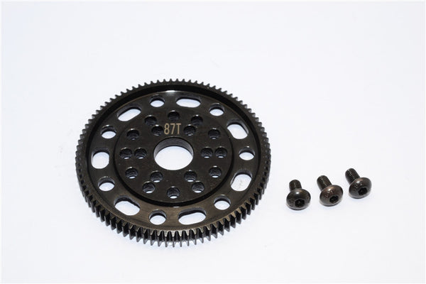 Axial SCX10 & Wraith Steel #45 Spur Gear 48 Pitch 87T - 1Pc Set Black