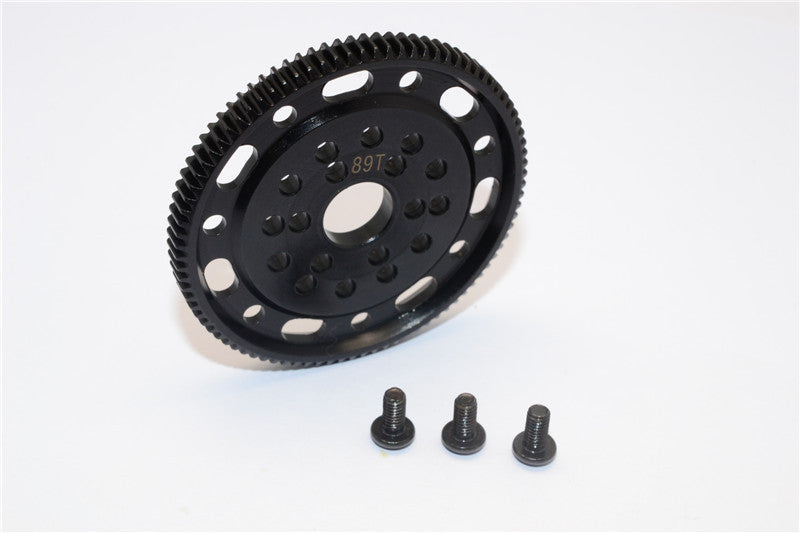 Axial SCX10 & Wraith Steel#45 Spur Gear 48 Pitch 89T - 1Pc Set Black
