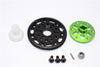 Axial SCX10 & Wraith Steel #45 Spur Gear 48 Pitch 81T + Aluminum Spur Gear Adapter - 1 Set Green