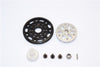 Axial SCX10 & Wraith Steel #45 Spur Gear 48 Pitch 81T + Aluminum Spur Gear Adapter - 1 Set Silver