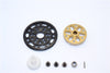 Axial SCX10 & Wraith Steel #45 Spur Gear 48 Pitch 81T + Aluminum Spur Gear Adapter - 1 Set Titanium