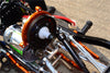 Axial SCX10 & Wraith Steel #45 Spur Gear 48 Pitch 85T + Aluminum Spur Gear Adapter - 1 Set Orange
